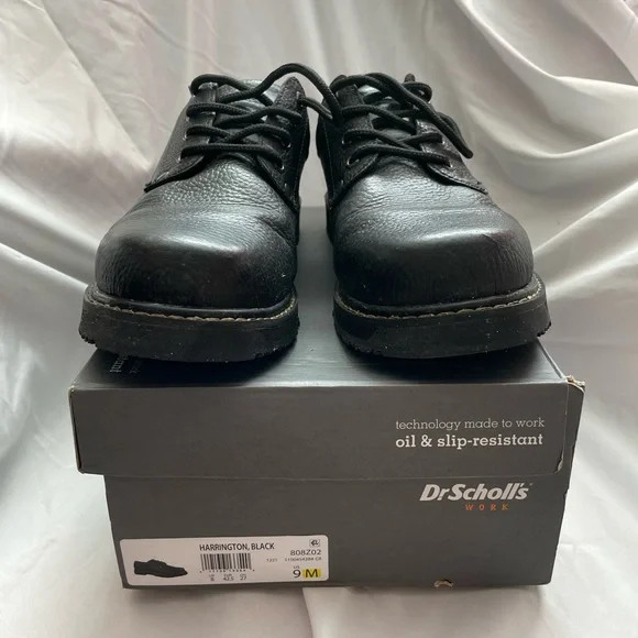 Scholl's Shoes Dr Scholls Work Shoe Mens Black Harrington